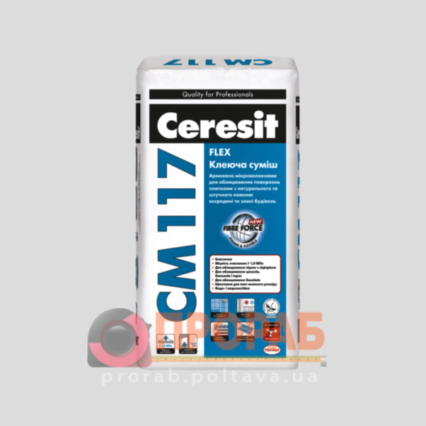 Купить клей для плитки ceresit см-117 25кг